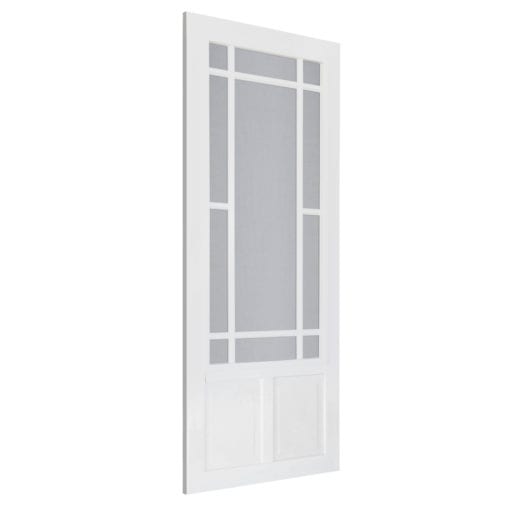 Prarieview Solid Vinyl Screen Door Side View from Screen Tight