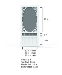 Springview Vinyl Solid Screen Door Dimensions from Screen Tight