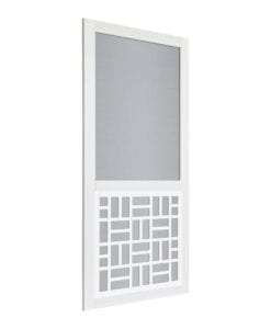 Basketweave Insert Vinylcraft Vinyl Solid Screen Door Side View by Screen Tight