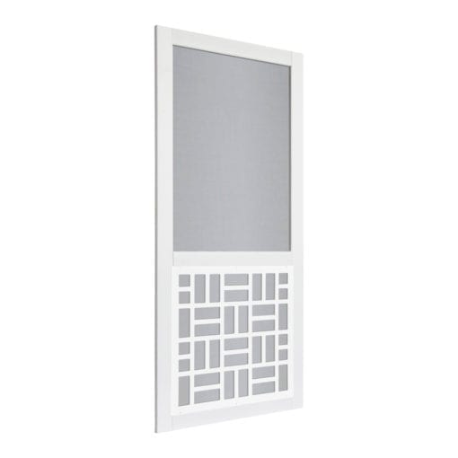 Basketweave Insert Vinylcraft Vinyl Solid Screen Door Side View by Screen Tight