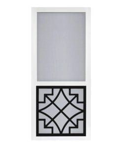 Belle Black Insert Vinylcraft Solid Screen Door by Screen Tight