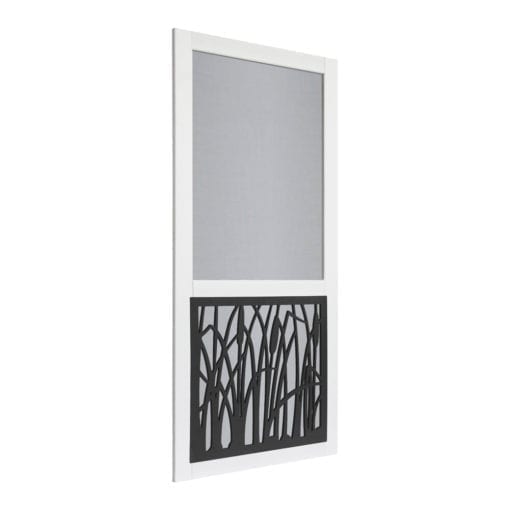 Cattail Insert Solid Vinylcraft Vinyl Screen Door Side View by Screen Tight