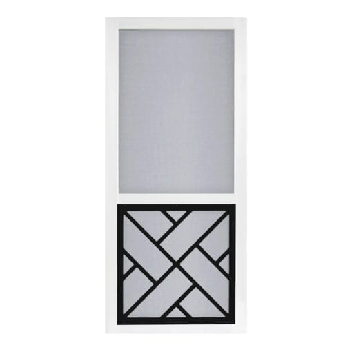 Chippendale Black Insert Solid Vinylcraft Screen Door by Screen Tight