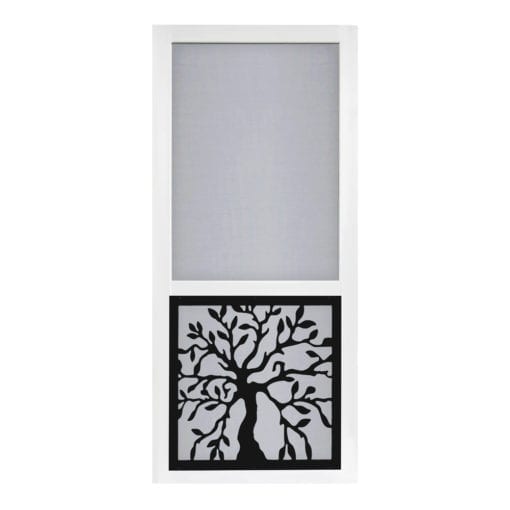 Black Oak Tree Insert Vinylcraft Screen Door by Screen Tight