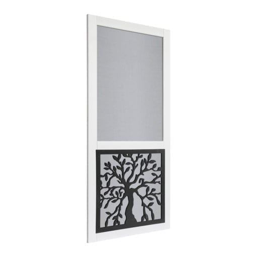 Black Oak Tree Insert Vinylcraft Screen Door Side View by Screen Tight