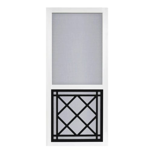 St Augustine Black Insert Vinylcraft Solid Screen Door by Screen Tight