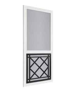 St Augustine Black Insert Vinylcraft Solid Screen Door Side View by Screen Tight