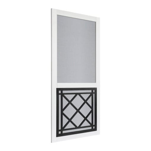 St Augustine Black Insert Vinylcraft Solid Screen Door Side View by Screen Tight