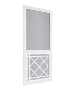 St Augustine Solid Insert Vinylcraft Screen Door Side View by Screen Tight