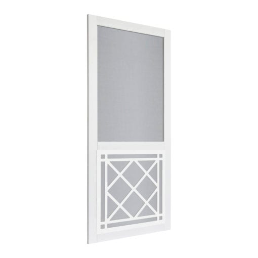 St Augustine Solid Insert Vinylcraft Screen Door Side View by Screen Tight