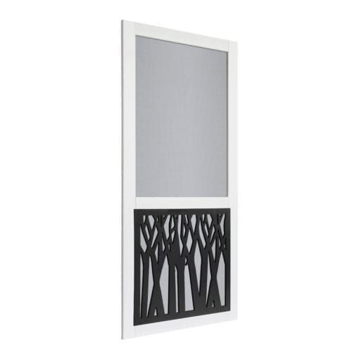 Black Timber Solid Vinyl Screen Door Side View from Screen Tight