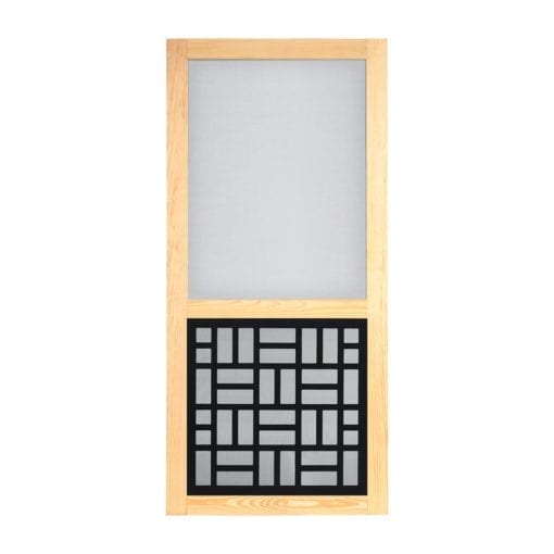 Basketweave Insert Woodcraft Screen Door From Screen Tight