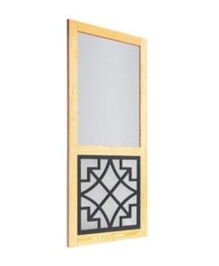 Belle Insert Woodcraft Screen Door Side View By Screen Tight