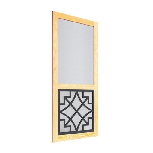 Belle Insert Woodcraft Screen Door Side View By Screen Tight