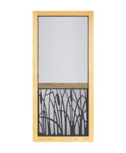 Cattail Insert Woodcraft Screen Door Front View By Screen Tight