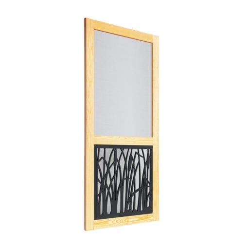 Cattail Insert Woodcraft Screen Door Side View By Screen Tight