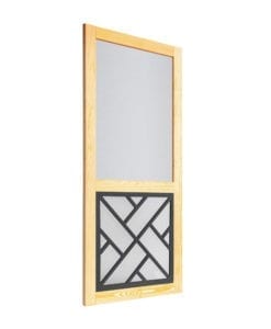 Chippendale Insert Woodcraft Screen Door Side View By Screen Tight