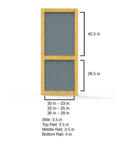 Woodcraft Wood Screen Door Dimension From Screen Tight