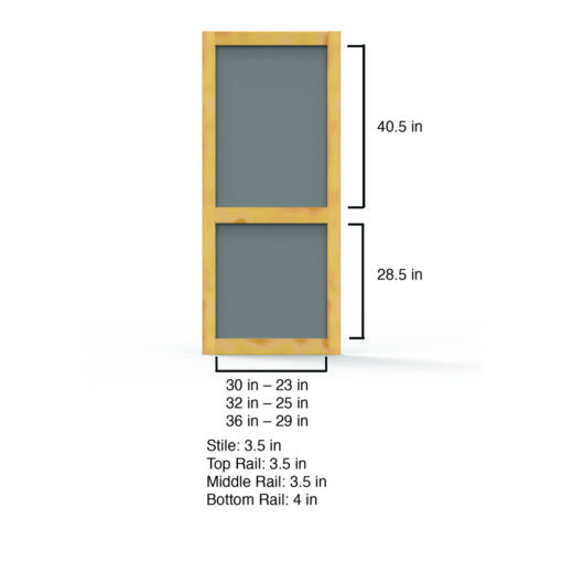 Woodcraft Wood Screen Door Dimension From Screen Tight