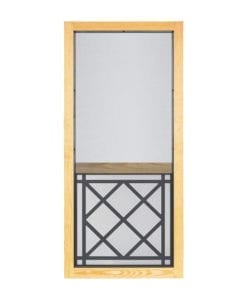 St Augustine Insert Woodcraft Screen Door Front View By Screen Tight