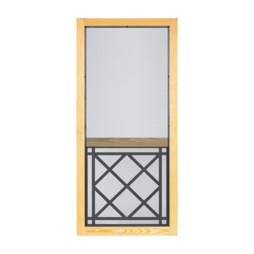 St Augustine Insert Woodcraft Screen Door Front View By Screen Tight