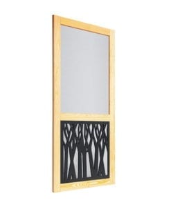 Timber Insert Woodcraft Screen Door Side View By Screen Tight