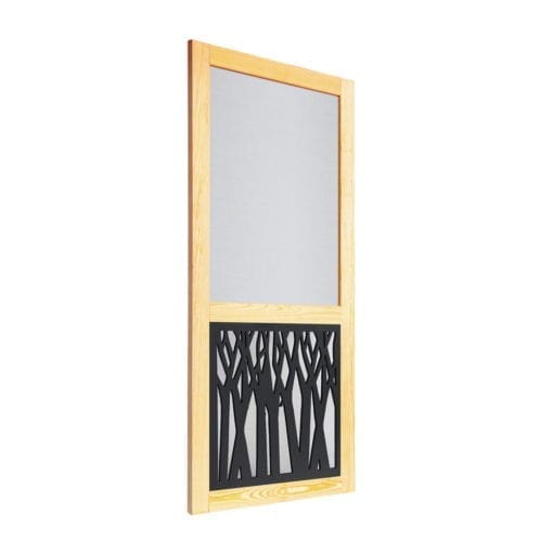 Timber Insert Woodcraft Screen Door Side View By Screen Tight