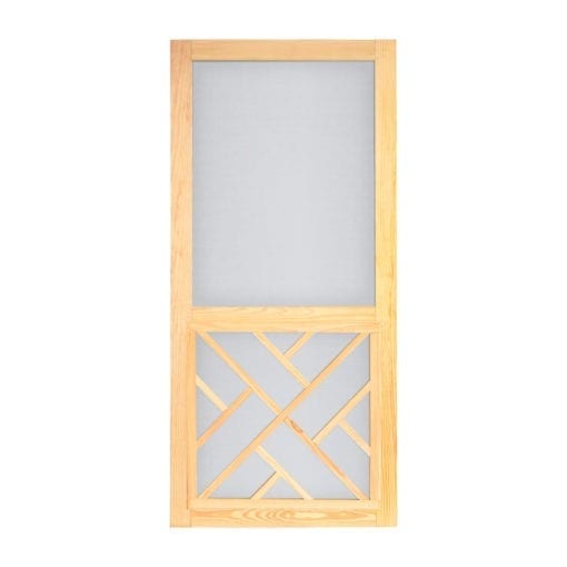 Chippendale Wood Insert Woodcraft Screen Door By Screen Tight