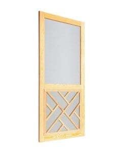 Chippendale Wood Insert Woodcraft Screen Door Side View By Screen Tight