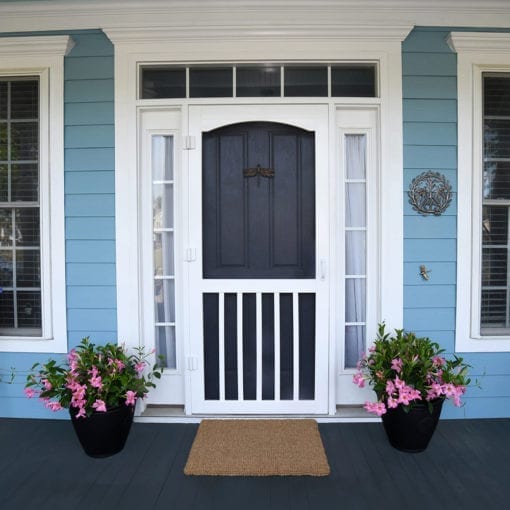 Brookgreen White Screen Door View from Screen Tight