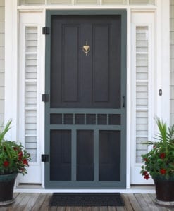 Classic Wood Screen Door Front View By Screen Tight