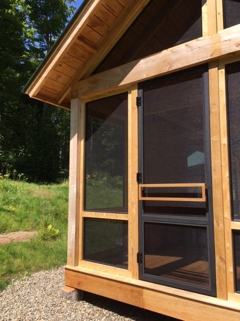 Mini Track Screen Door with Push Bar