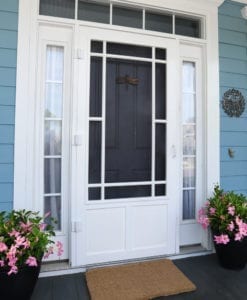 Prarieview Solid Vinyl Screen Door Front View from Screen Tight