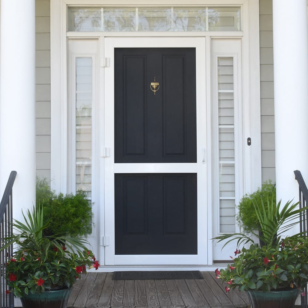 Solid Vinyl Screen Door - Screen