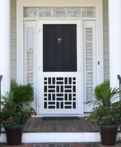 Basketweave Screen Door Front View by Screen Tight