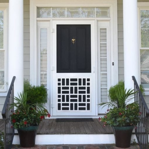 Basketweave Screen Door Front View by Screen Tight