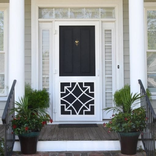 Belle White Insert Solid Vinylcraft Screen Door by Screen Tight