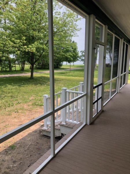 Interior View of a Screen Wall Porch in Ohio