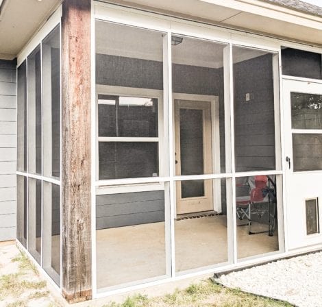 DIY Screen Porch Project after