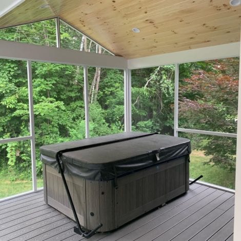 Screen Porch with Hot Tub